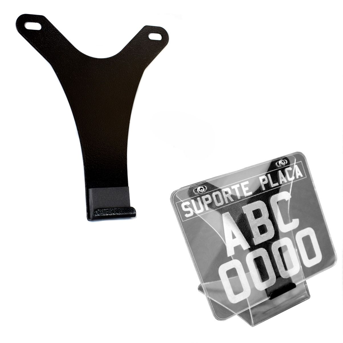 Suporte Universal para Placa Mercosul de Motocicletas